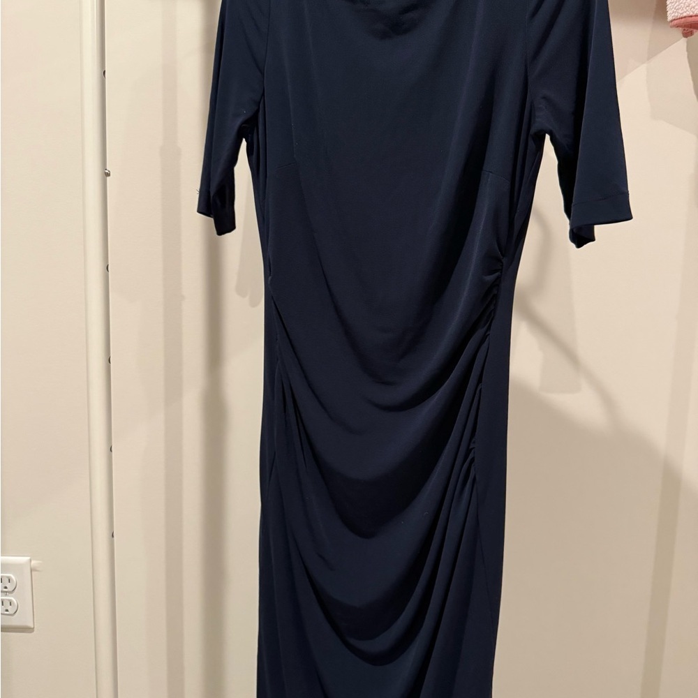 Midnight Blue Long Sleeve Dress - Picture 4 of 4